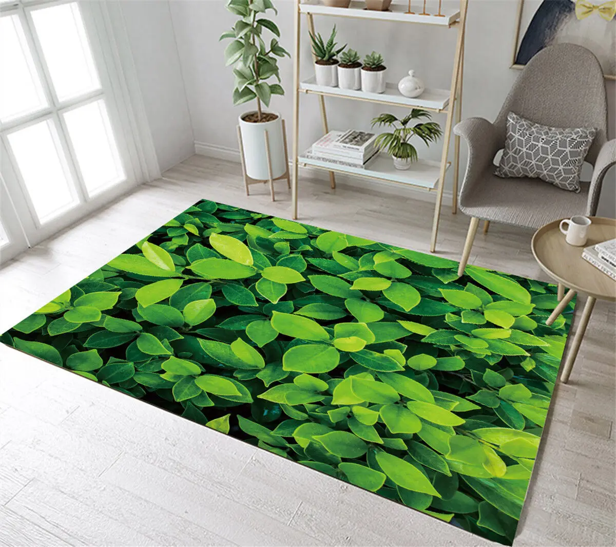 Estate hawaiana foglie tropicali tappeto foglie di palma Area tappeto per soggiorno camera da letto Decor foglia verde tappetino ingresso zerbino