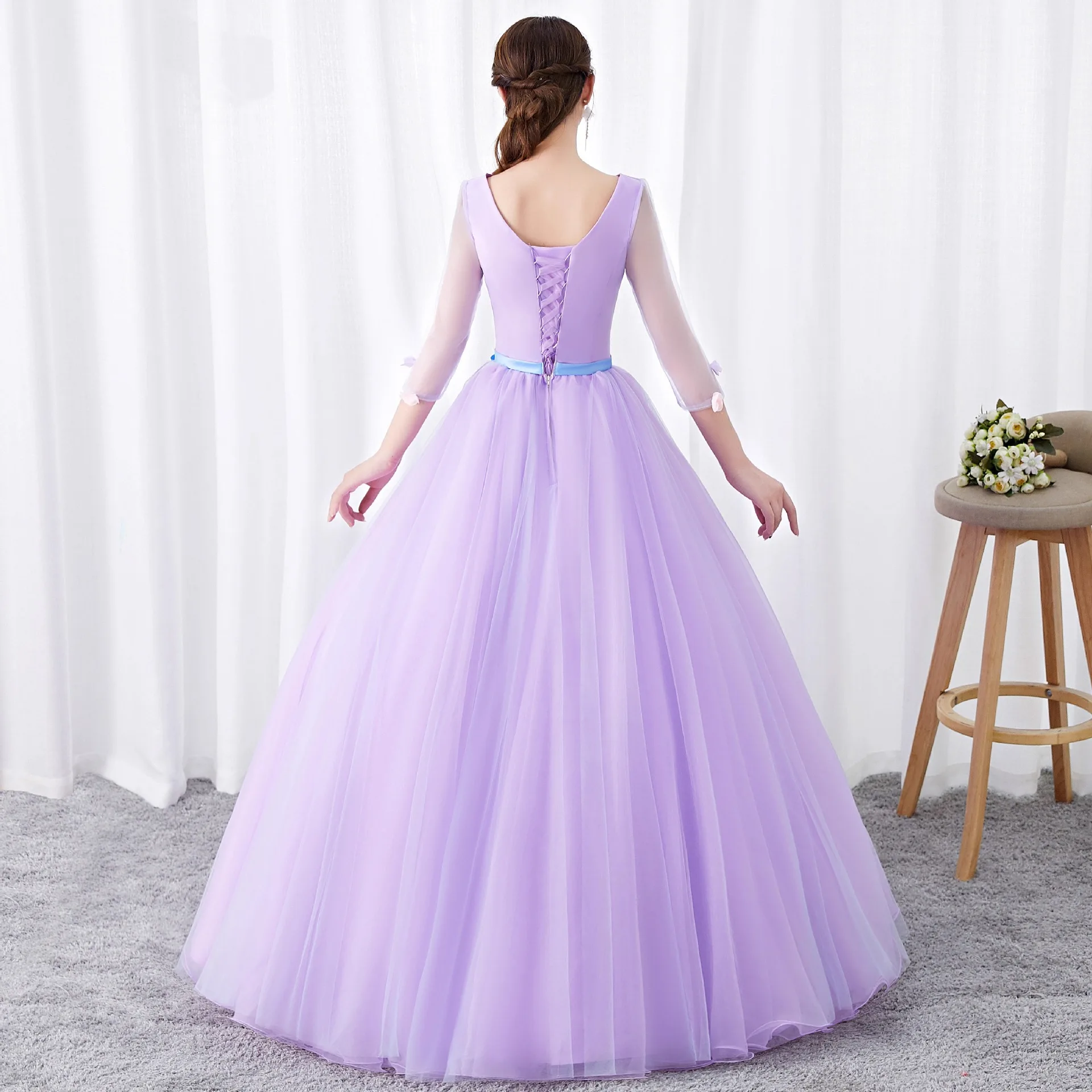 Customized Ball Gown Quinceanera Dresses Appliques Tulle Prom Birthday Party Gowns Vestido De Anos 15 Sweet 16