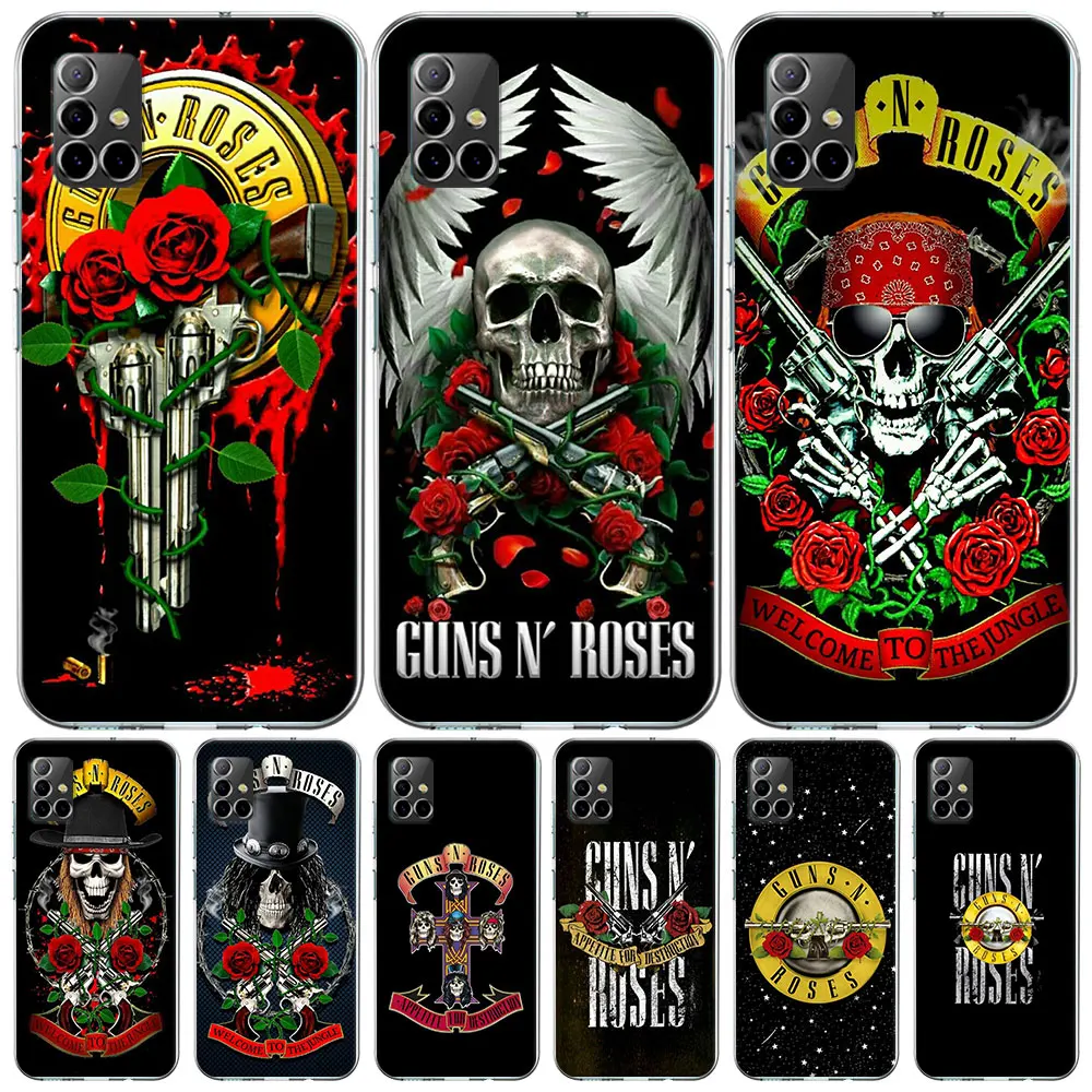 

Guns N Roses Case for Samsung Galaxy A53 A52 A21s A71 A12 A33 A52s A51 A31 A54 A32 A73 A01 A13 A03s TPU Soft Phone Cover