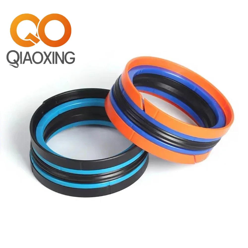 KDAS Hydraulic Piston Seal Kit (120~125mm) -NBR/PU/POM 35MPa -35°C~110°C for Cylinder/Injection Machine (1PCS)