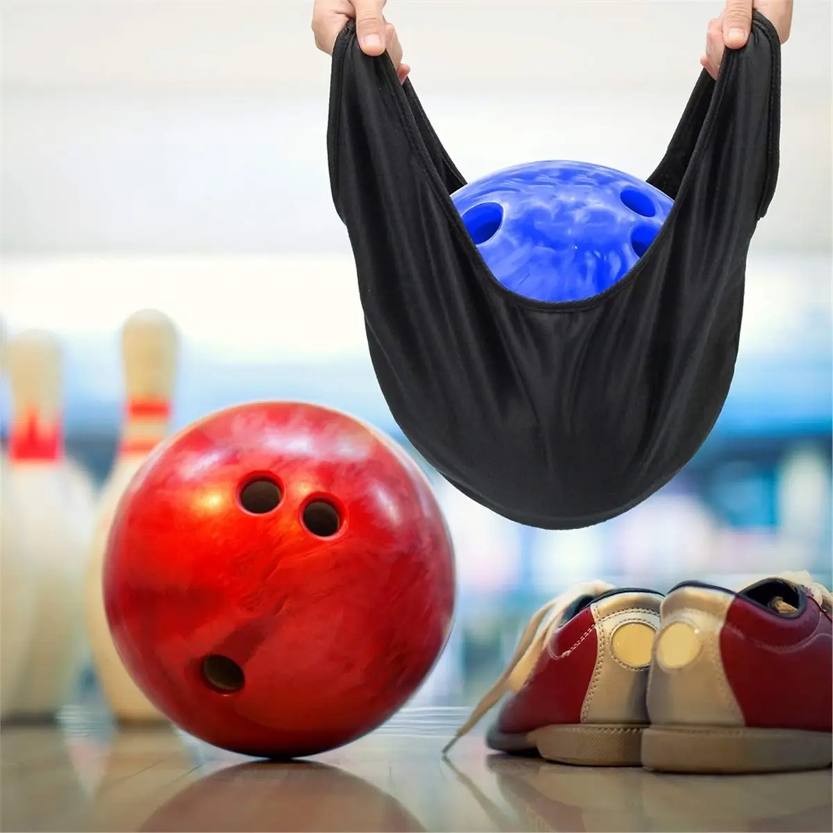 618 Mega Sale 2PCS Bowling Seesaw Bag, Bowling Polisher Cleaner, Washable Bowling Cleaner Holder Bag, Bowling Polisher Bag