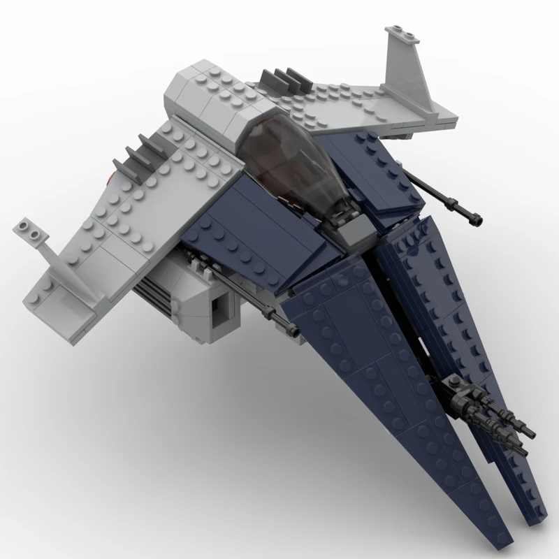 

488PCS MOC Gladiator-Class Assault Fighter Blue Version Star Batter Starfighter DIY Model Building Blocks Birthday Toys Gift