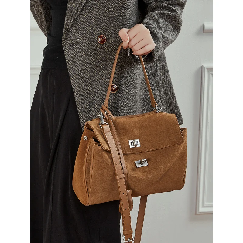 

genuine leather New Cowhide the Tote Bag Large Capacity Frosted Oblique Shoulder Bag for Women designer luxury high quality bag