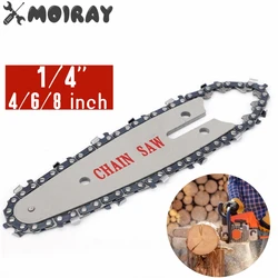 4/6/8 inch 1/4''P Chain Guide Electric Chainsaw Chains and Guide Used For Logging And Pruning