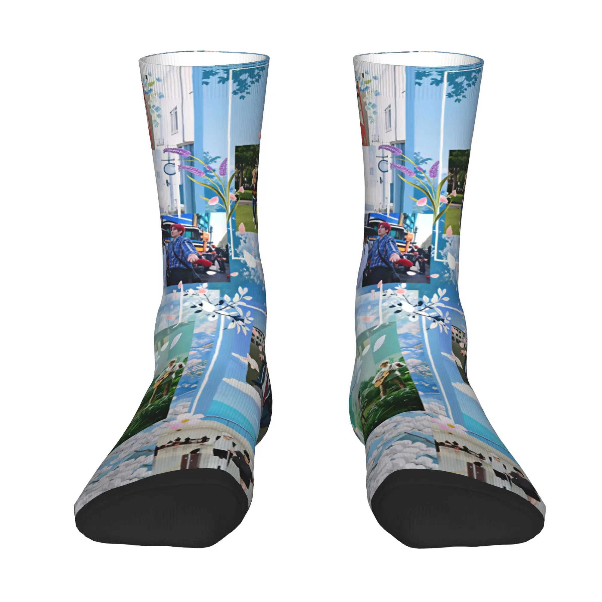 Fun Printed Japane Pop M-Mrs G-GREEN A-APPLE Socks for Women Men Stretchy Summer Autumn Winter Rock Band Crew Socks