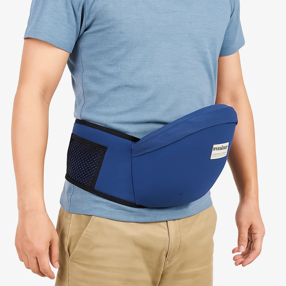 Breathable Baby Carrier Newborn Front Holding Infant Kangaroo Bag Baby Waist Stool Waist Stool Strap Soft Material - Image 5