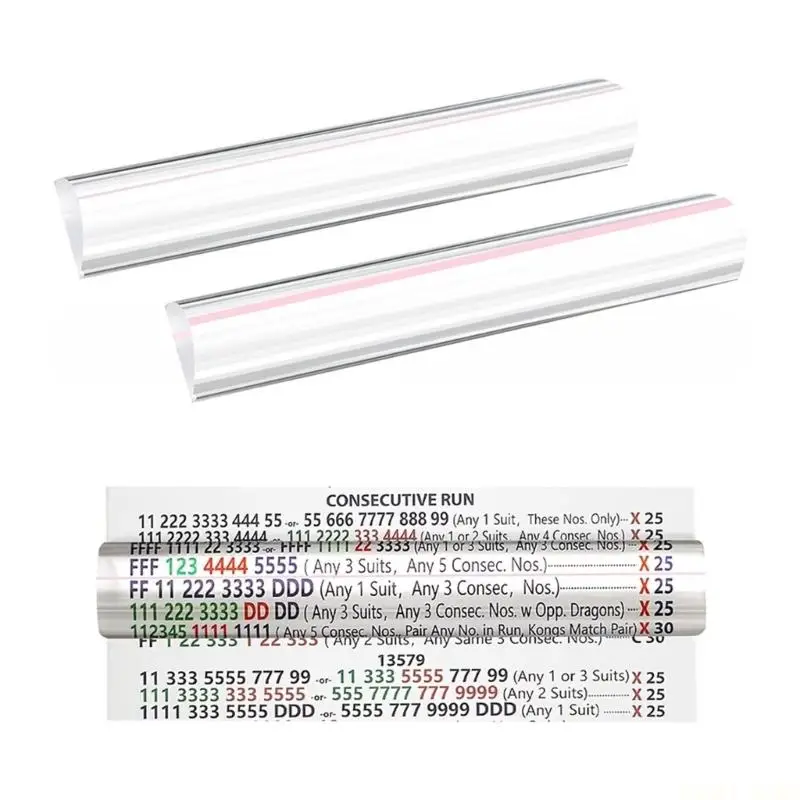 U2JB Scratch Resistant Acrylic Mahjong Line Finder Mahjong Card Line Guide For Game play Beginner Senior Player Enduring
