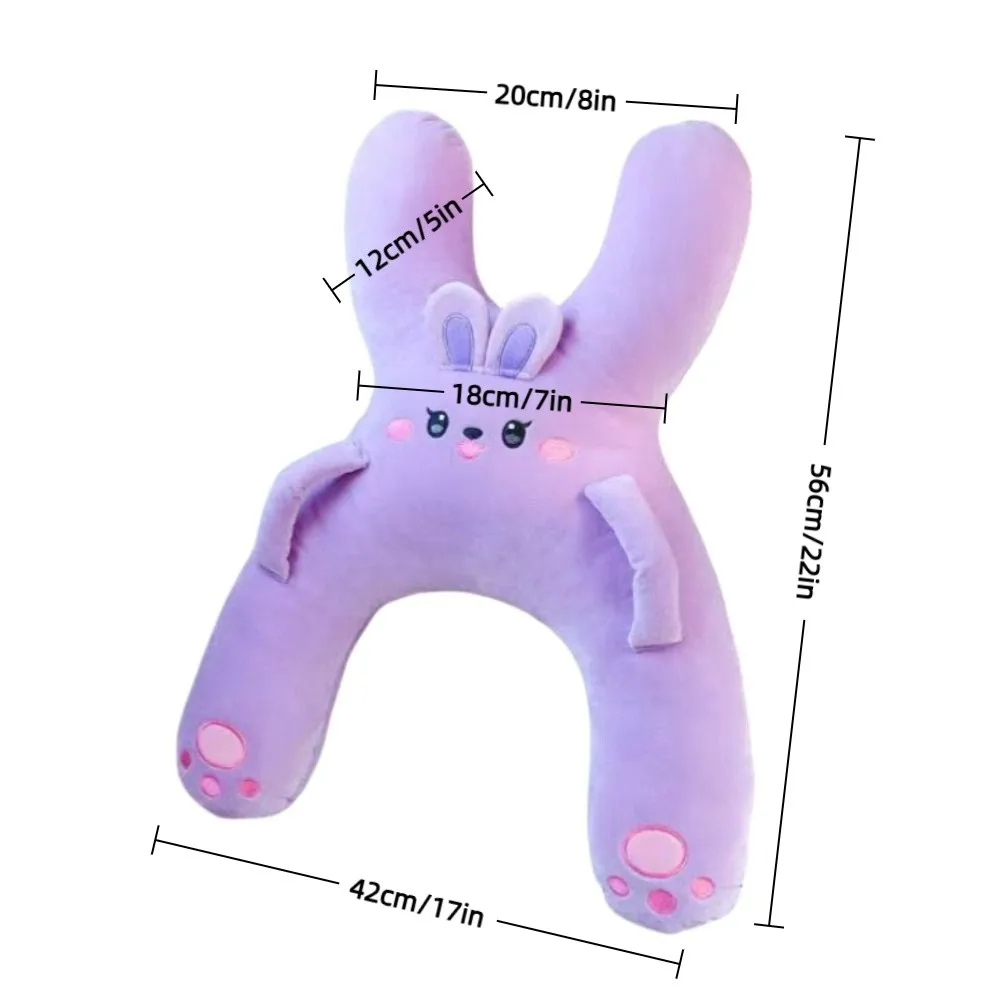 Urocza, kreskówkowa poduszka zagłówek do samochodu, wyjmowana, unisex, poduszka do spania, oddychająca, wygodna, montowana w samochodzie, zapewniająca komfort w podróży. — 2