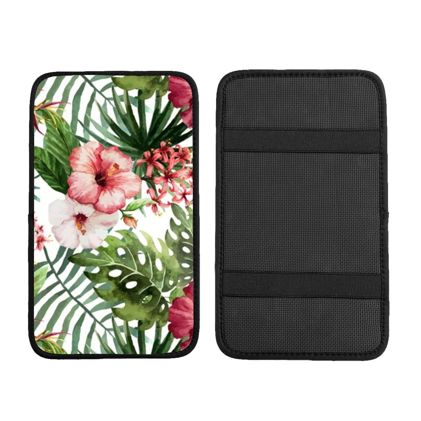 Leaves, plants, flowers, car center console armrest covers, suitable for car interior accessories, general car armrest pads