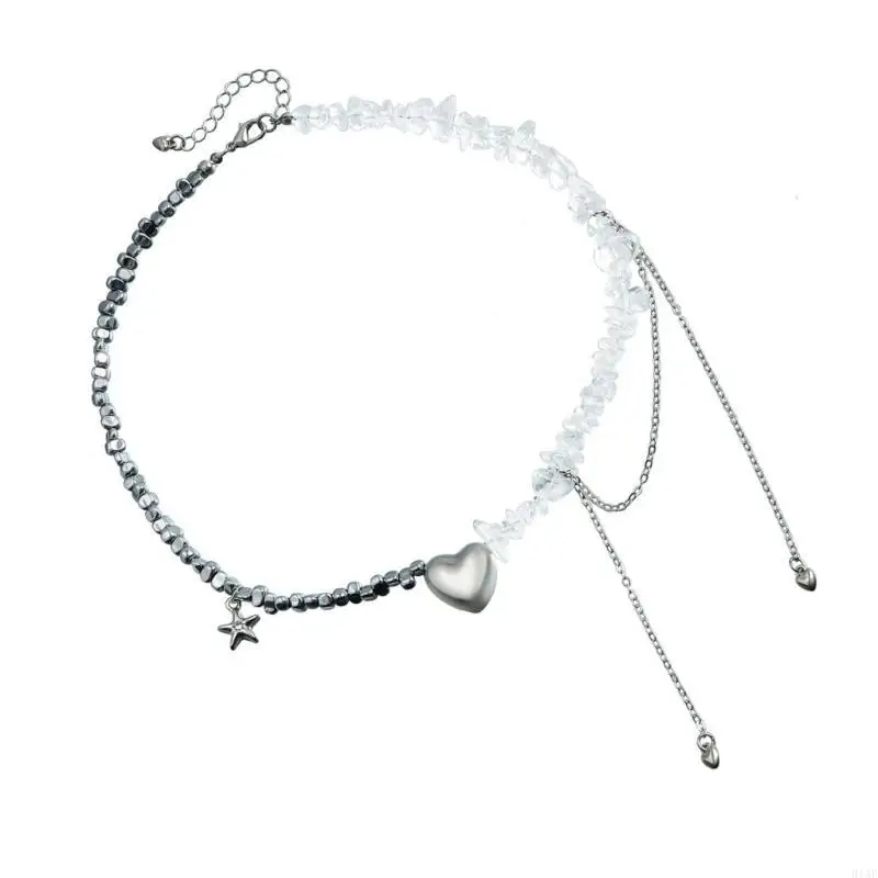 91AF Модное ожерелье для сердечного подвеска