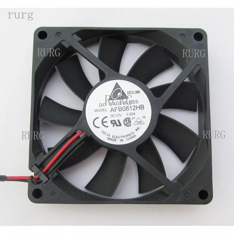 R+ 1 piece Delta AFB0812HB 80x80x15mm 80mm 8015 DC CPU cooling fan 12V 0.2A 2-pin wire