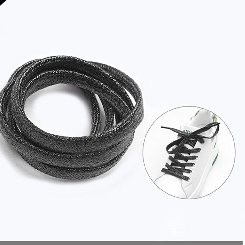 

5Pairs Metal Glitter Shoelaces Double Thick Durable Casual Sneaker Shoe Strings High Visibility Party Shoes Accessories