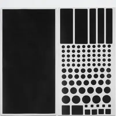 

2 Sheets LED Light Masking Stickers Blackout Shade for Devices Non-Damaging Reusable Home Office Blackout Stickers