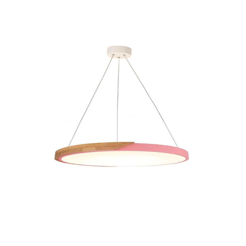 Pink Dream Ultra Thin 5cm Round Dimmable LED Chandelier 30-80cm Pendant Light Suspension Luminaire Lampen For Foyer Dinning Room