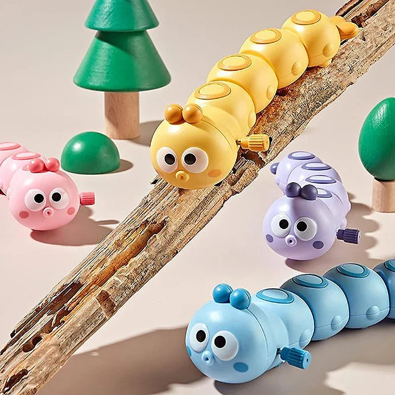 1PC Cute Cartoon Clockwork Animals Wind Up Toys For Children Caterpillar Shape Crawling Toy Baby Gift For Kids Developmental Toy