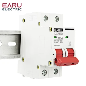 Protetor do carro da bateria do disjuntor, positivo e negativo Polo proteção de rotação, interruptor isolador, DZ47 DC, MCB, 12V, 24V, 48V, 1P, 2P 10 principais vendas disjuntor inteligente dc - №4