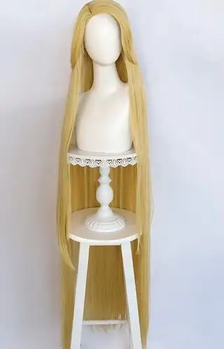 Movie Rapunzel 150cm Long Straight Golden Cosplay Wigs Tangled Princess Heat Resistant Synthetic Hair Anime Wig