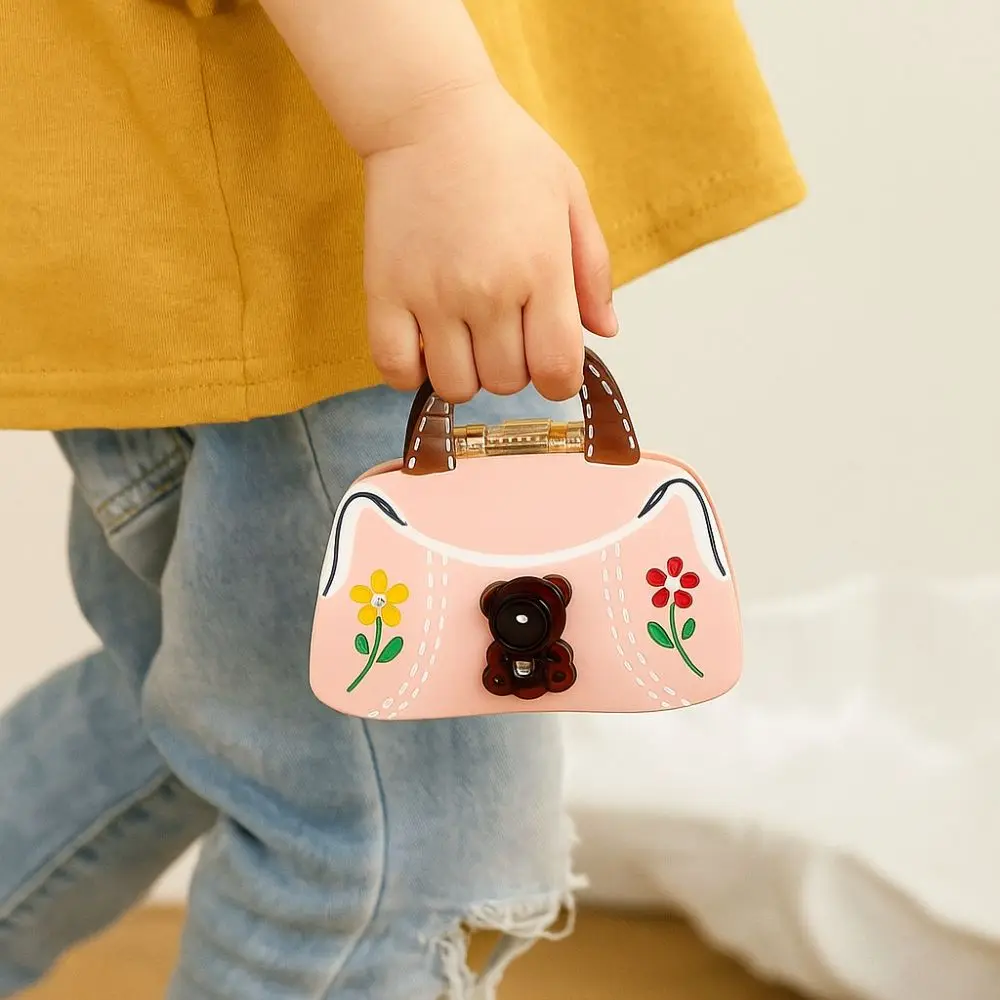 

Acetic Acid Acetate Hair Claw Mini Handbag Shape Flower Cartoon Bear Hair Clip Grab Clip Hair Accessories Rhinestone Hairpin