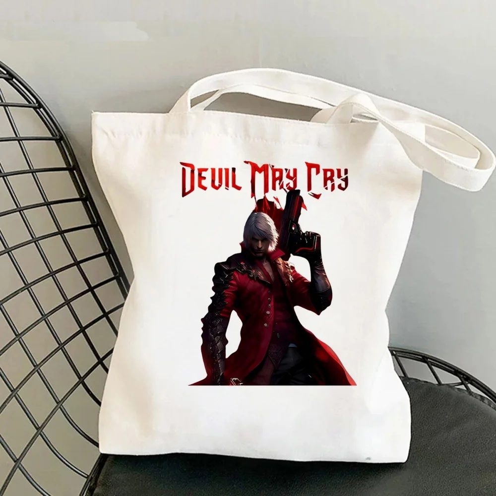 Devil May Cry tote bag personnalisable canvas  shopper grocery reusable woman