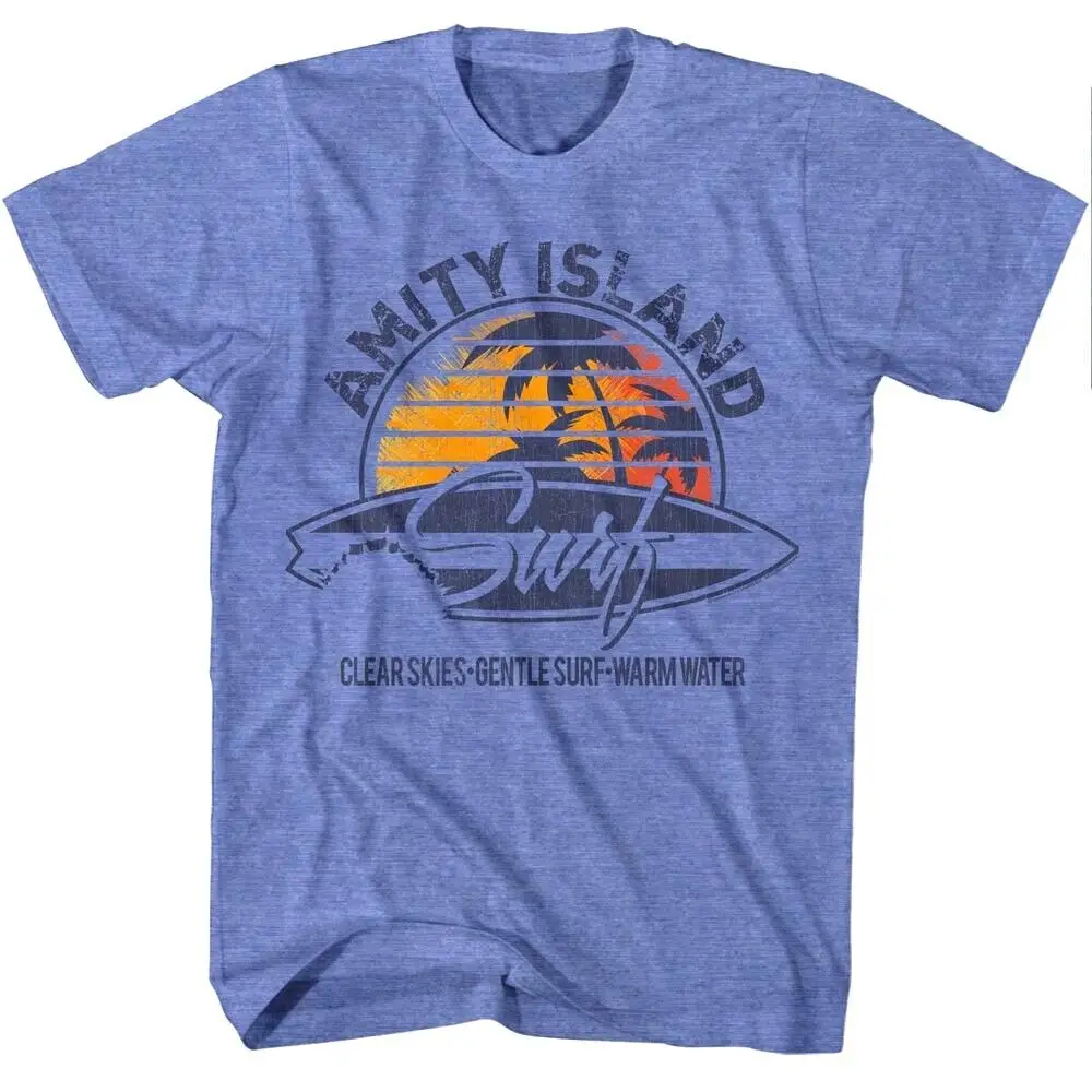 Jaws Men's T Shirt Amity Island Welcomes You Enjoy the Surf Fun Movie Merch