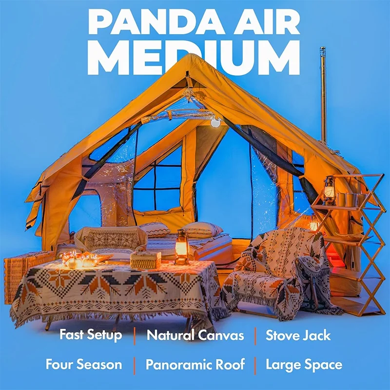 Air Inflatable Camping Tent House 4 Season Glamping Outdoor Tents for Camping