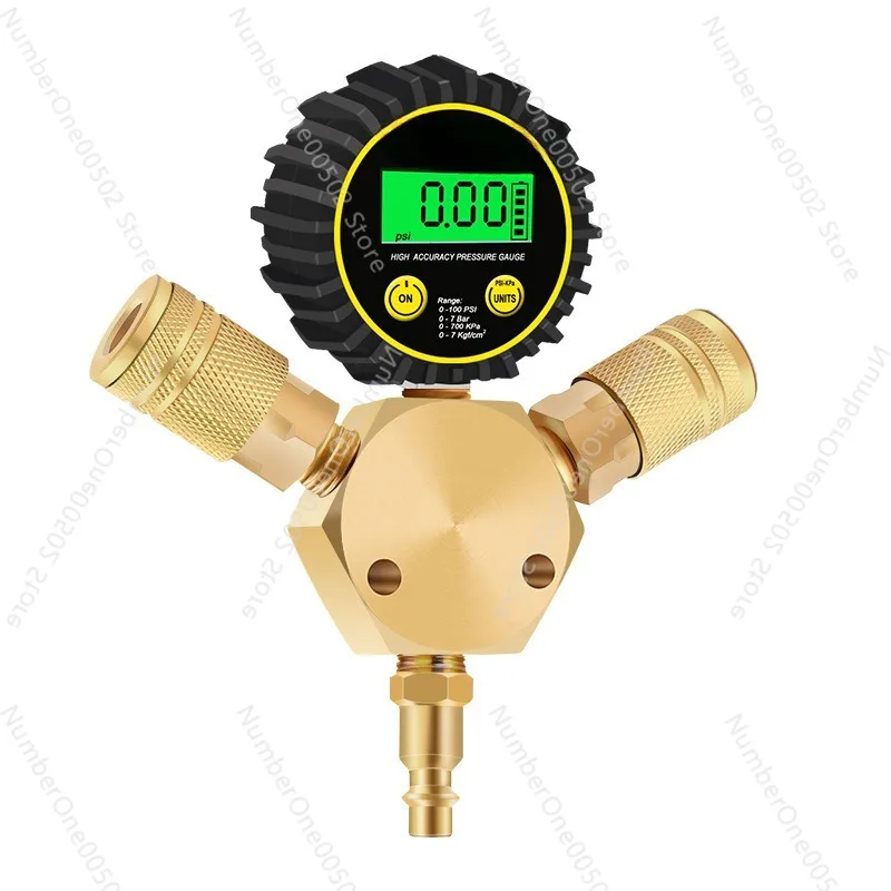 High Precision Fast LED Digital Display Manifold Charging and Discharging Auto Tire Tire Pressure Meter