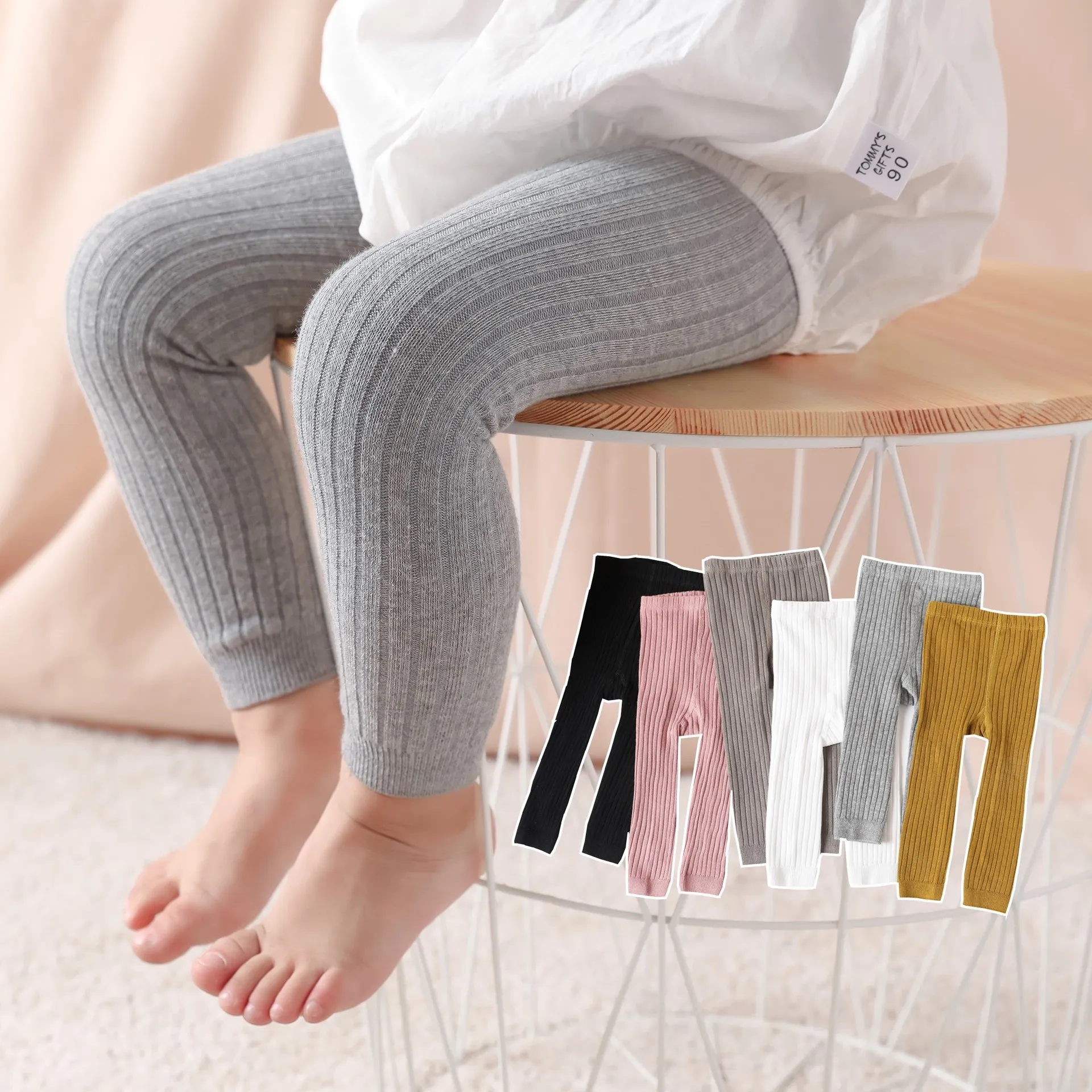 Warm Spring Baby Leggings Newborn Girls Pants Soild Color Cotton Pants Kids Children Leggings 0-6 Years