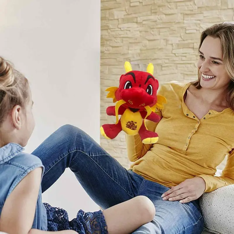 Jouet en peluche dragon chinois réaliste pour enfants, peluche douce et confortable, jouet au beurre, cadeau d'anniversaire et de Noël