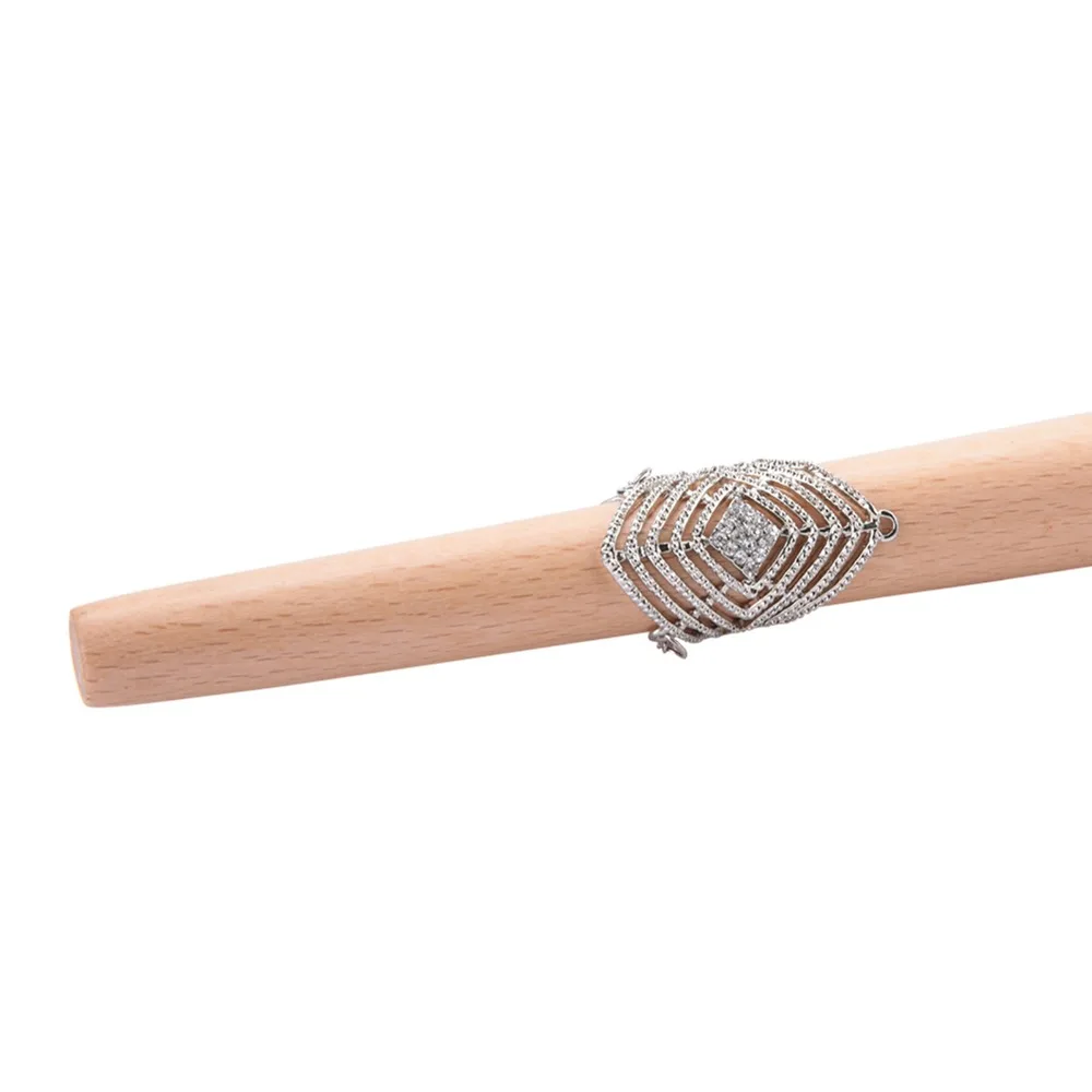 Durable Wood Color Wood Ring Mandrel Wood 2.5 x 2.5 x 25cm Jewelry Mandrel Tool Ring Stretcher Tool Professional Jewelers