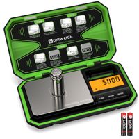 Precision Digital Pocket Scale 200g/0.01g with 50g Cal Weights Jewelry Coins Measurement for Powder