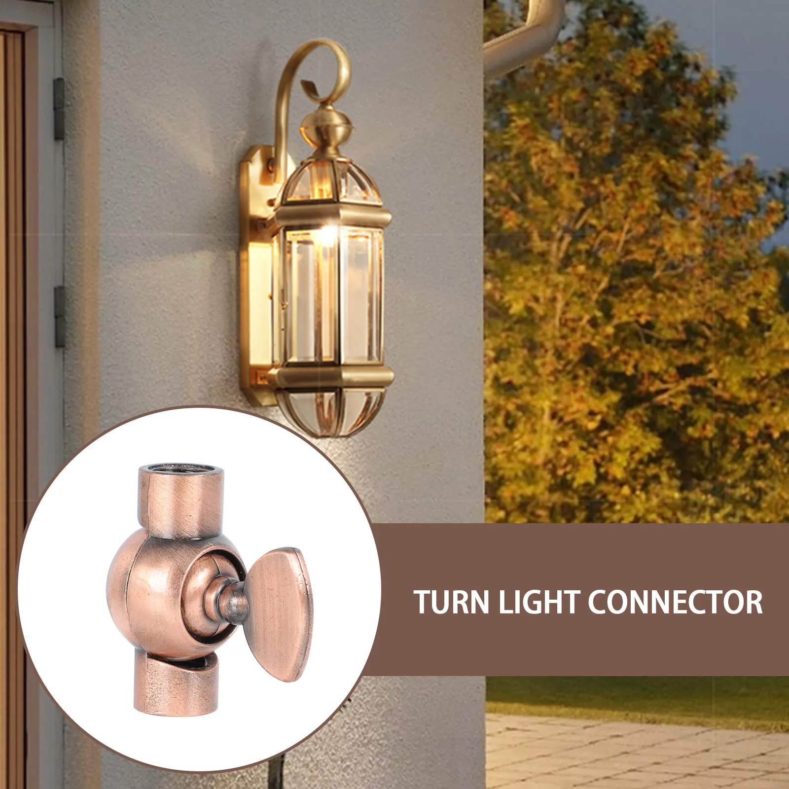 4Pcs Double-Way Turn Light Connector Universal Small Retro Wall Lamp Joint Lighting Decor Accessory Double-Way Turn