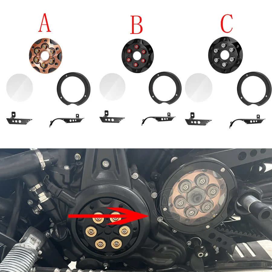 

Передний приводной шкив двигателя мотоцикла, комплекты верхних крышек двигателя для Harley Sportster S RH1250 RH1250S 2021-2022