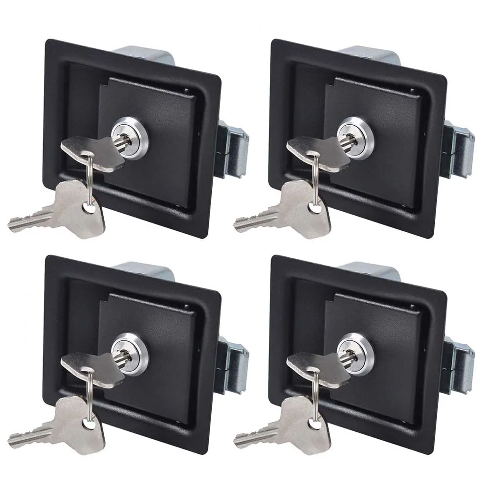 

4 pcs Car Trailer Tool Box Locks Heavy Duty Paddle Latch Weather Resistant Anti Theft RV Accessories Vehicle Security Hardware