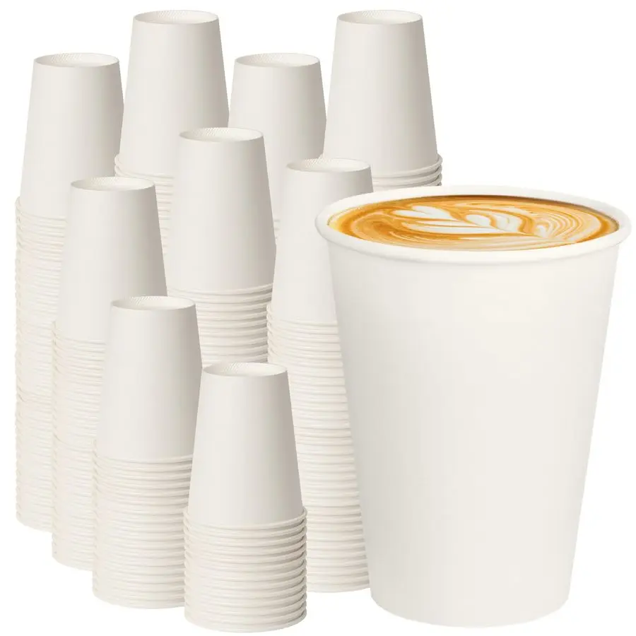 

Белые бумажные кофейные чашки на унцию, одноразовые горячие чашки для кофе, чая, какао, напитков, 1000 шт.