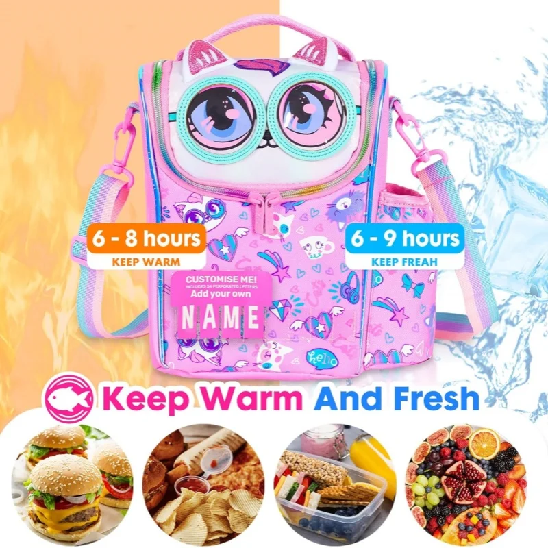 Kids Decker Cooler Insulated Lunch Bag Large Tote for Boys, Girls, Men, Women, with Water Bottle Holder and Adjustable Strap