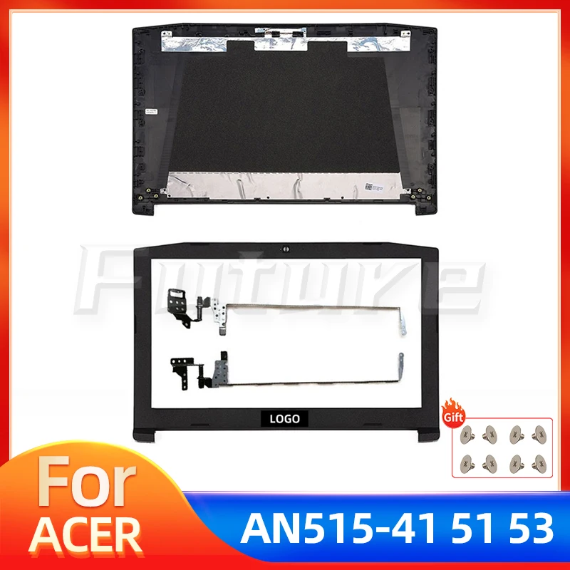 

Новый чехол для ноутбука Acer Nitro 5 AN515-41 AN515-51 AN515-53 N17C1, задняя крышка с ЖК-дисплеем, передняя панель, петли, черный корпус
