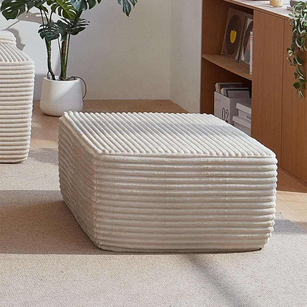 Modular Upholstered Fabric Reclining Foot Stool Ottoman Chair Sponge for Hotel Gym Use-Sectional Design Durable Comfortable