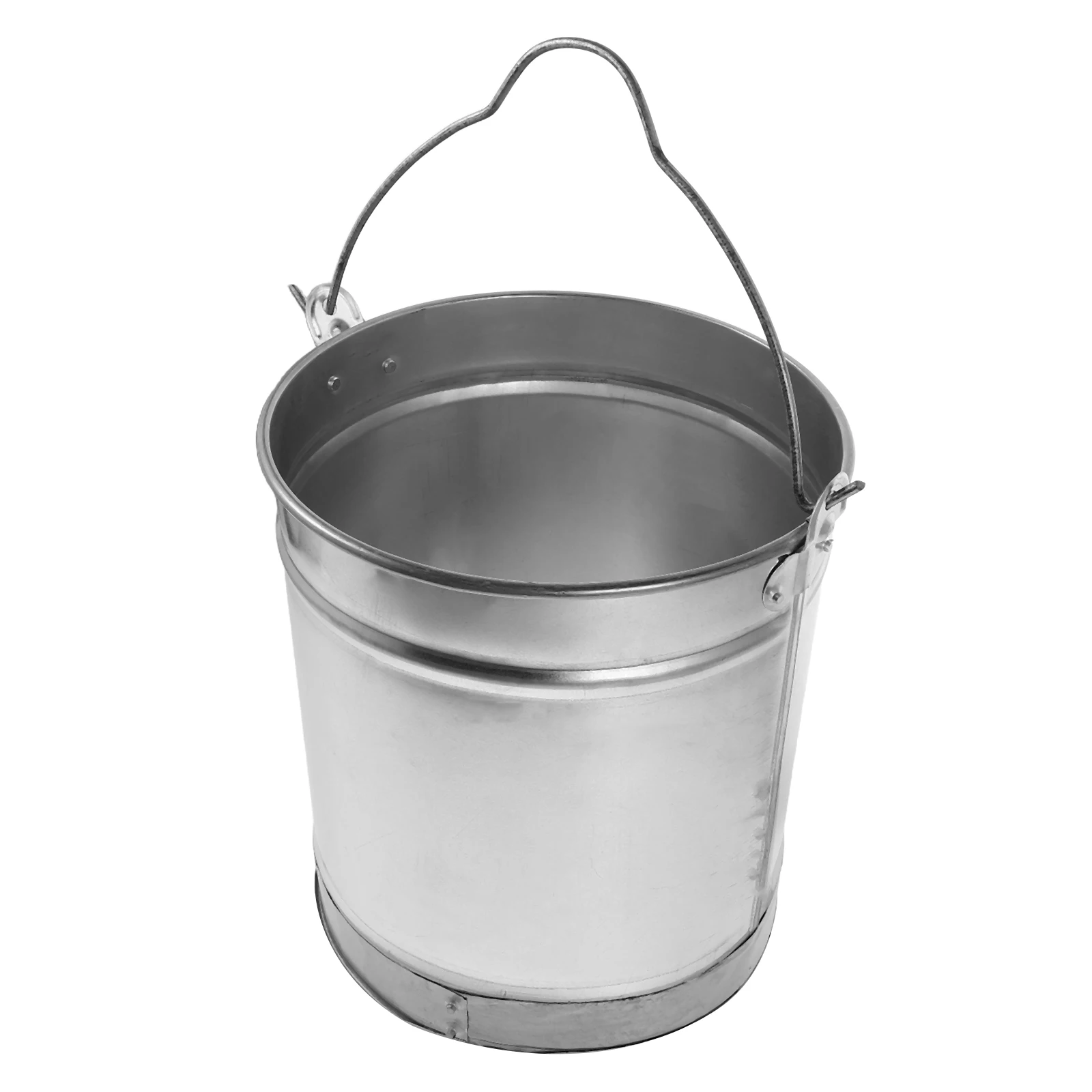 

Large 8L Metal Utility Bucket Rustic Iron Round Water Pail Leakproof For Gardening Car Wash Mop Cleaning Camping