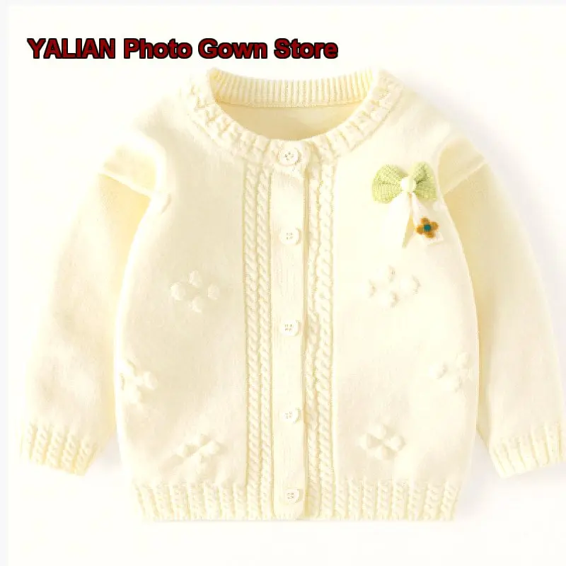 Girls Knit Cardigan Elegant Spring Outwear for Infants and Toddlers