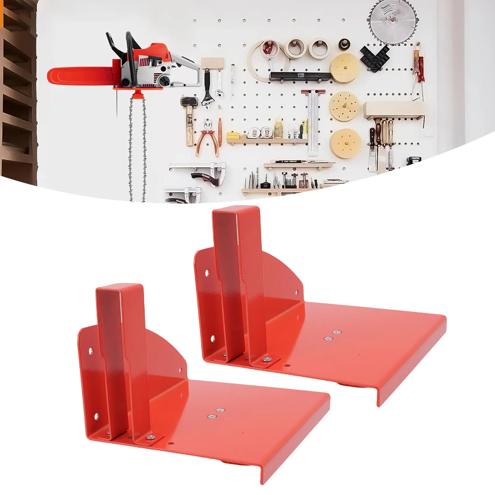 

Chainsaw Hanging Bracket 2 Set Chainsaw Wall Mount Fit for MS250 MS251 MS170 MS171 MS172 Alloy Steel Heavy Duty Chainsaw Hanger