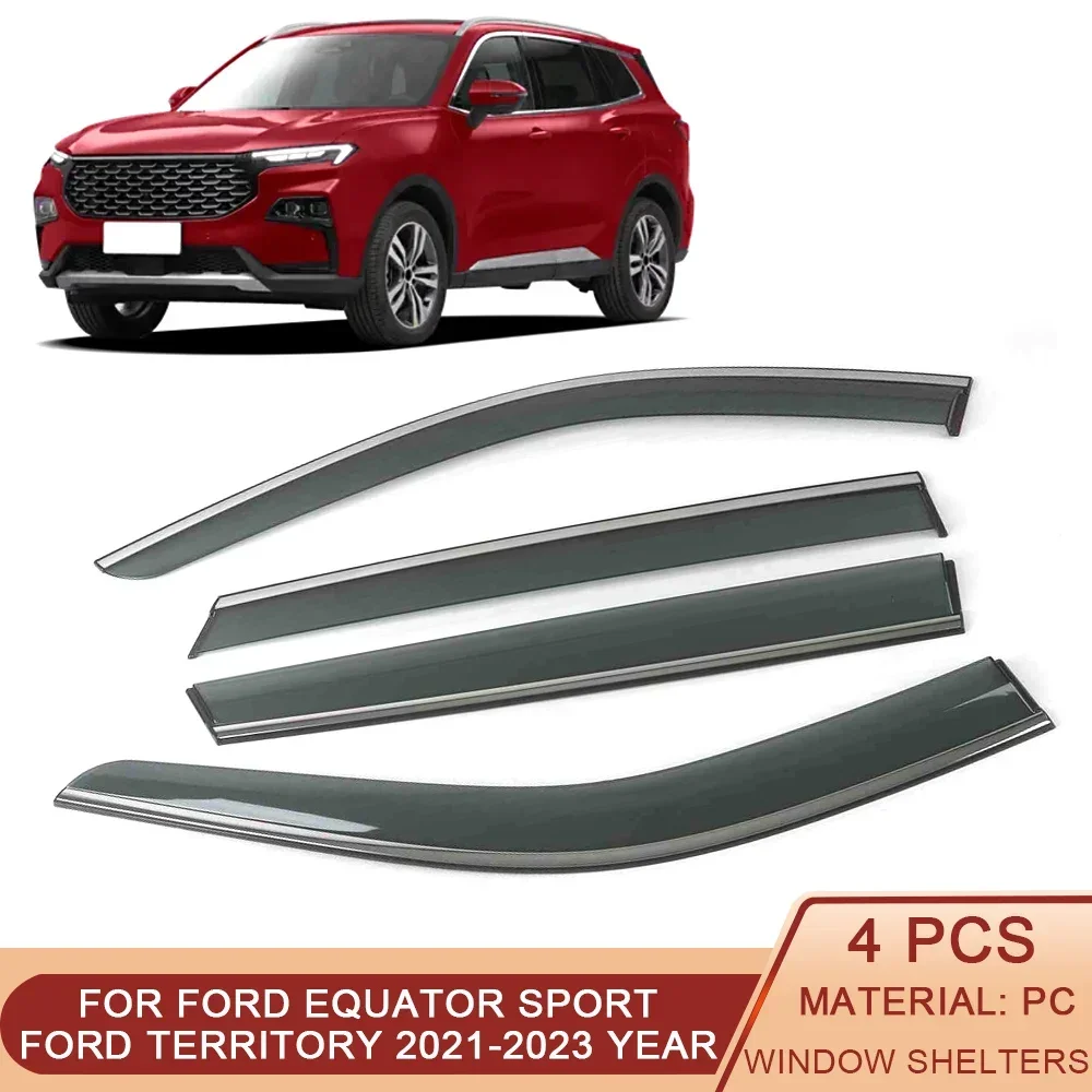 

For Ford Equator Sport/ Ford Territory 2021-2023 Car Window Sun Rain Shade Visors Shield Shelter Protector Cover Accessories