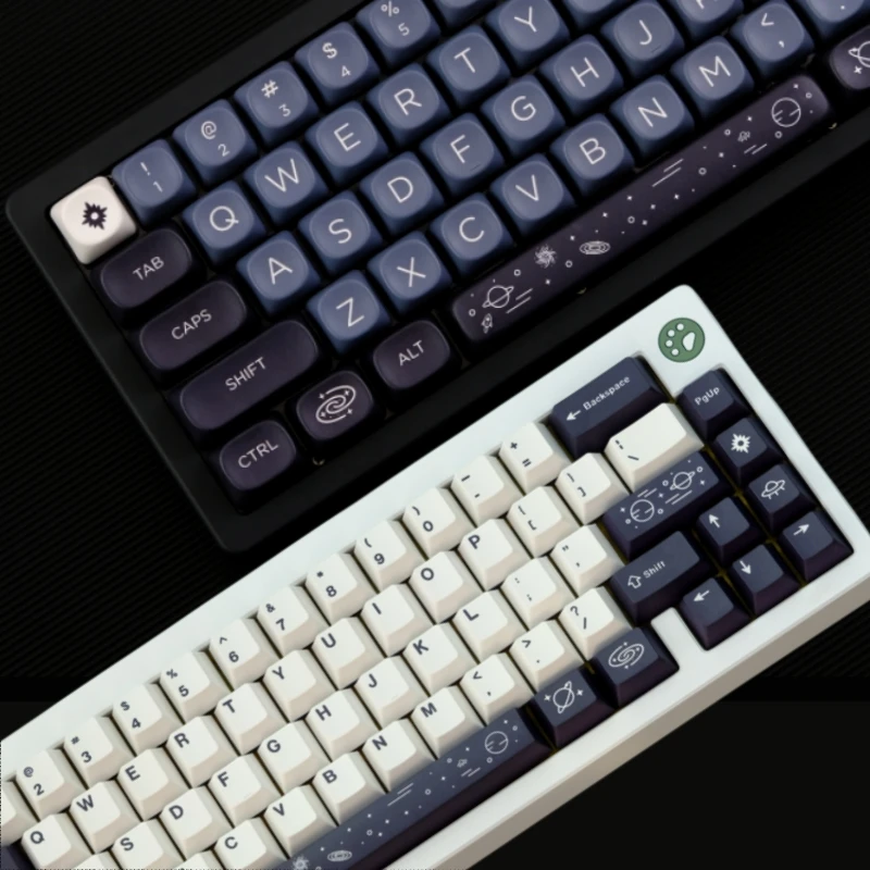 

GMK 129 Keys Galaxy Theme Key Cap MOA Profile DYE-SUB PBT Keycap with 1.75U 2U Shift for MX Switch Mechanical Keyboard