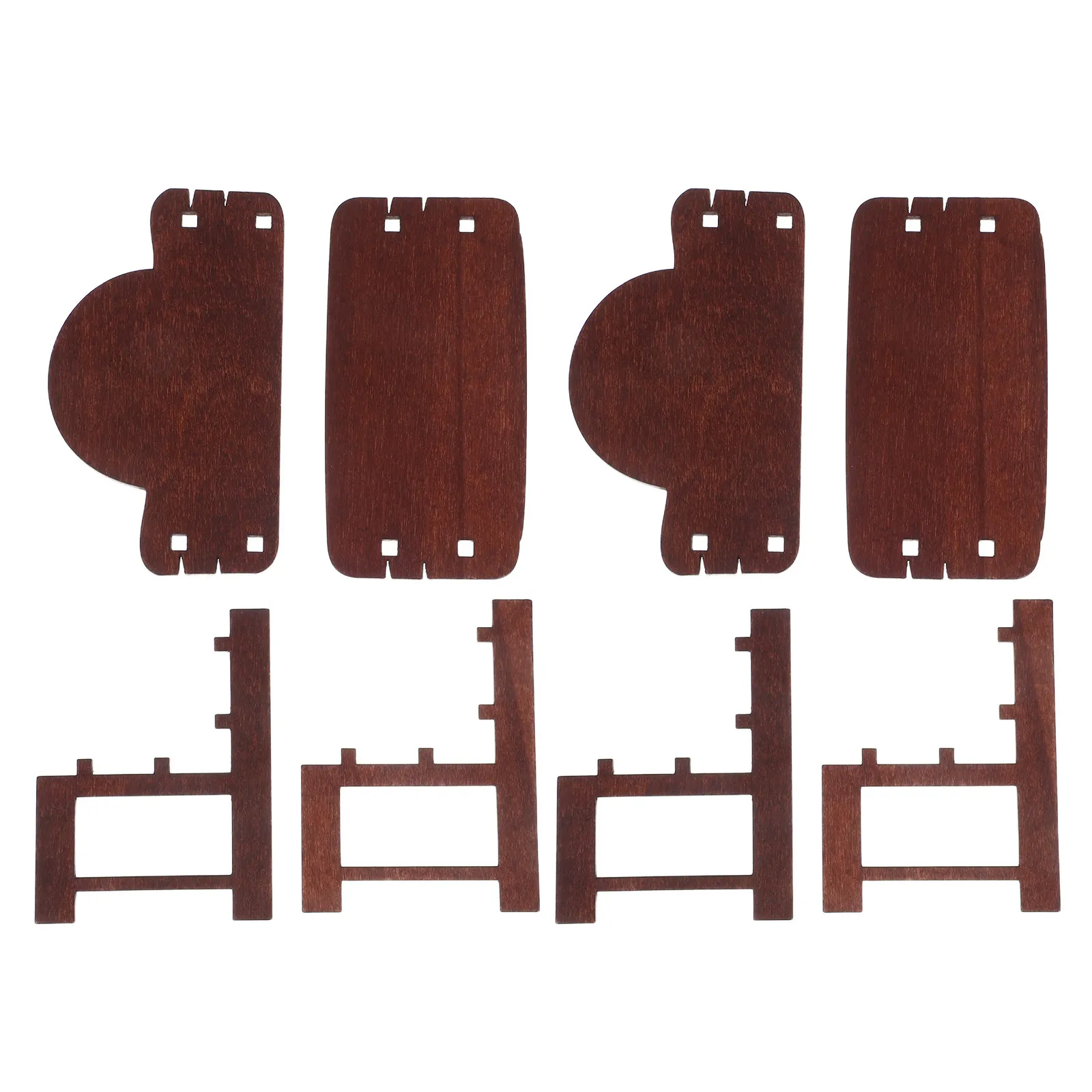 2Pcs Vintage Miniature Wooden Chairs Elegant Retro Micro Landscape Decor Home Office Tabletop Accessories Tiny Simulation