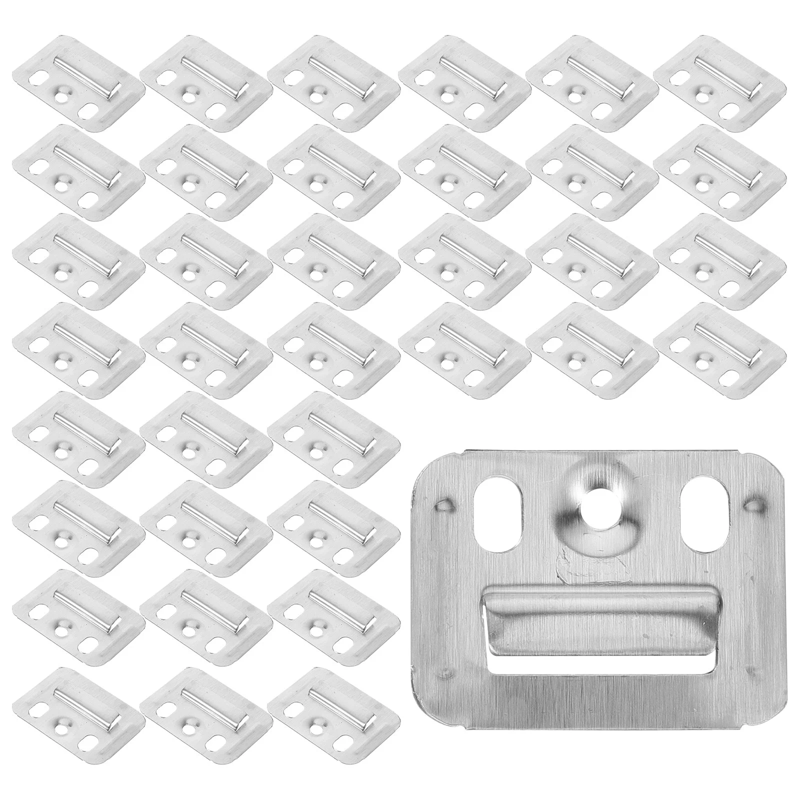 100 Pcs Hardware Gusset Plate Fixing Piece Heavy Duty Easel Whiteboard Mounting Wall Panel Clips Stainless Steel Buckle