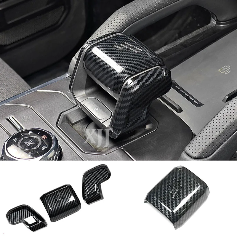 For Jetour T2 Traveler 2023 2024 2025 Carbon Fiber Car Gear Shift Knob Cover Gears Cap Decoration Accessories