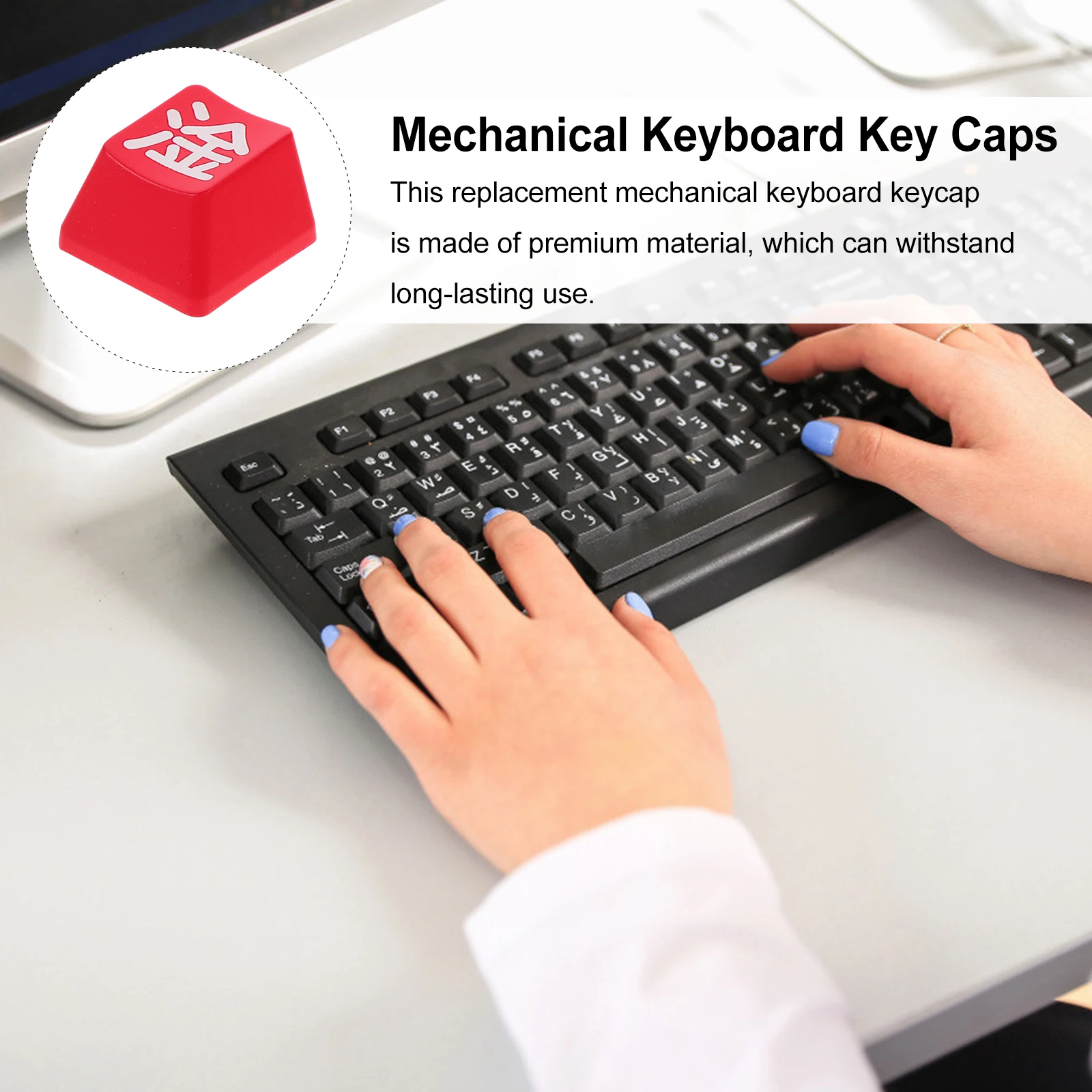 

Transparent Keycaps Mechanical Keyboard Backlit Durable Reinforced Core Custom RGB Computer Gaming Replacement for Worn