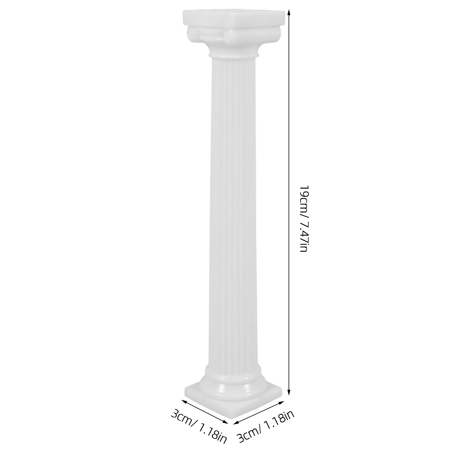 12 Pcs Roman Column Cake Support Plastic Statue Tier Display Stand Stands for Wedding Cakes White Base