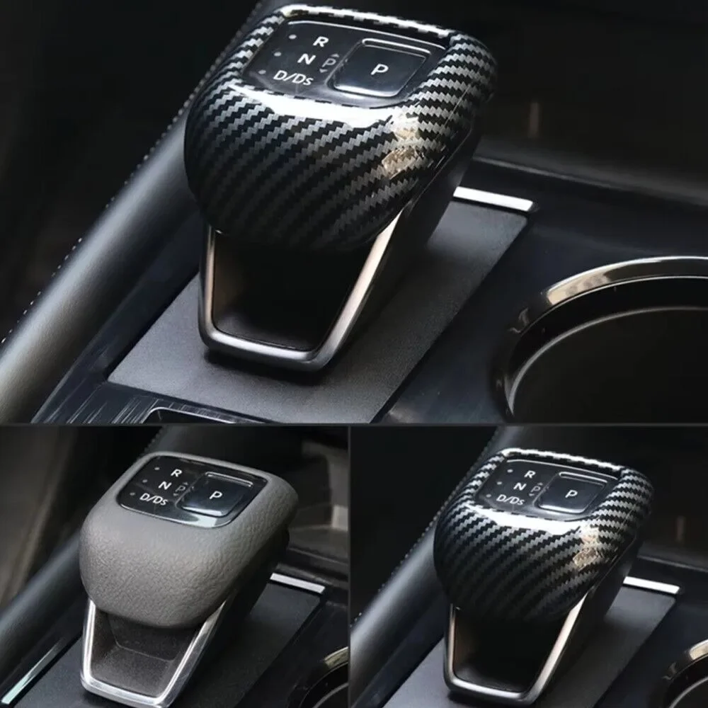 For Nissan Rogue 2022 2023 Nissan Qashqai J12 2023 2024 Carbon Fiber Style ABS Car Gear Shift Knob Cover Trim Frame Accessories