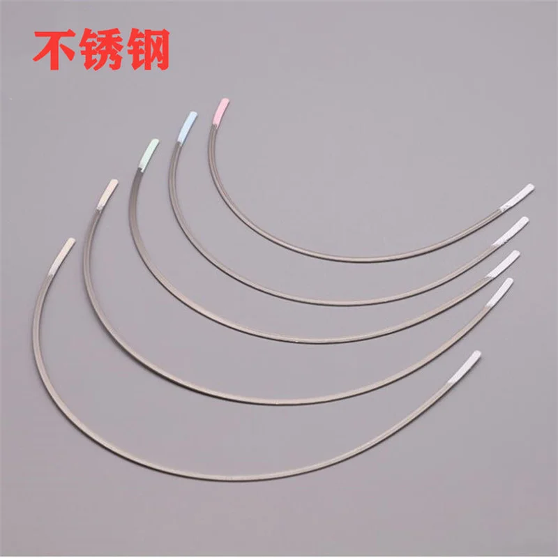 2 Pairs of Plastic Coated White Steel Ring 304 Rust-proof Stainless Steel Steel Ring Underwear Bra Steel Ring Replacement