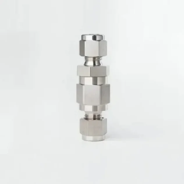 Stainless steel 316 high pressure 6000psi one-way check valve double card sleeve compression pipe joint